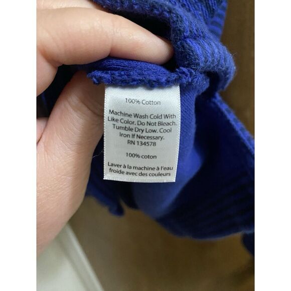 Vineyard Vines 100% Cotton Blue Striped Full Zip Jacket Women's Size M Logo - Picture 8 of 14